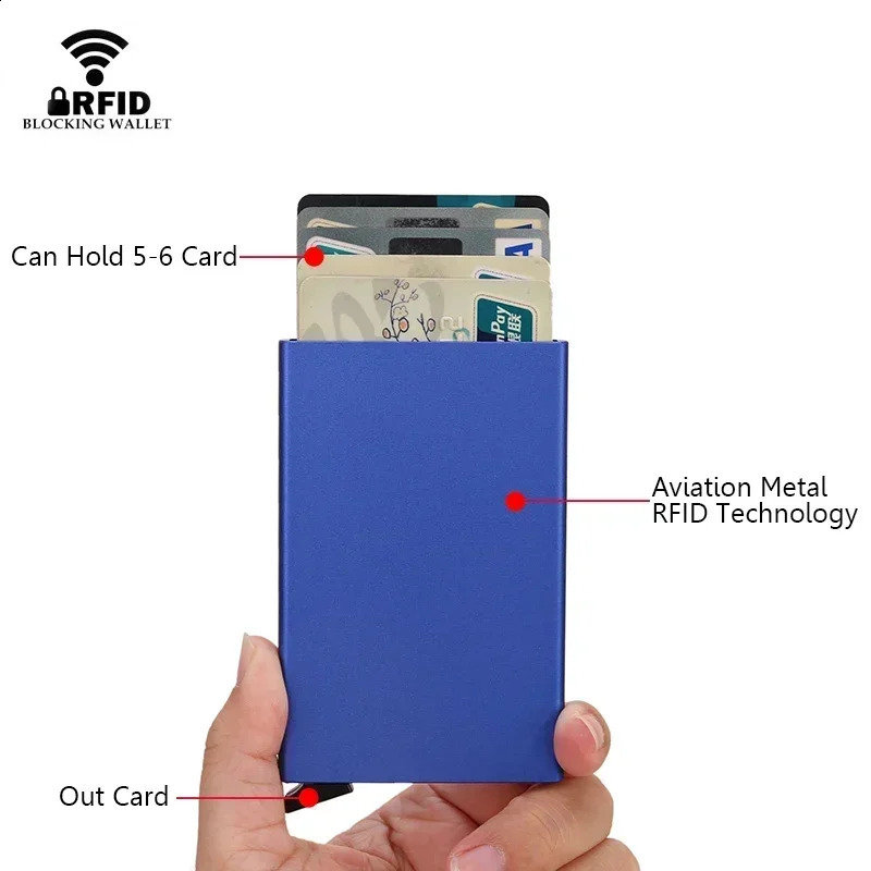 DIENQIMini Slim Minimalist Wallets Rfid Credit Card Holder Aluminium Women Men Business Bank Cardholder Case Carteira Masculina 250915