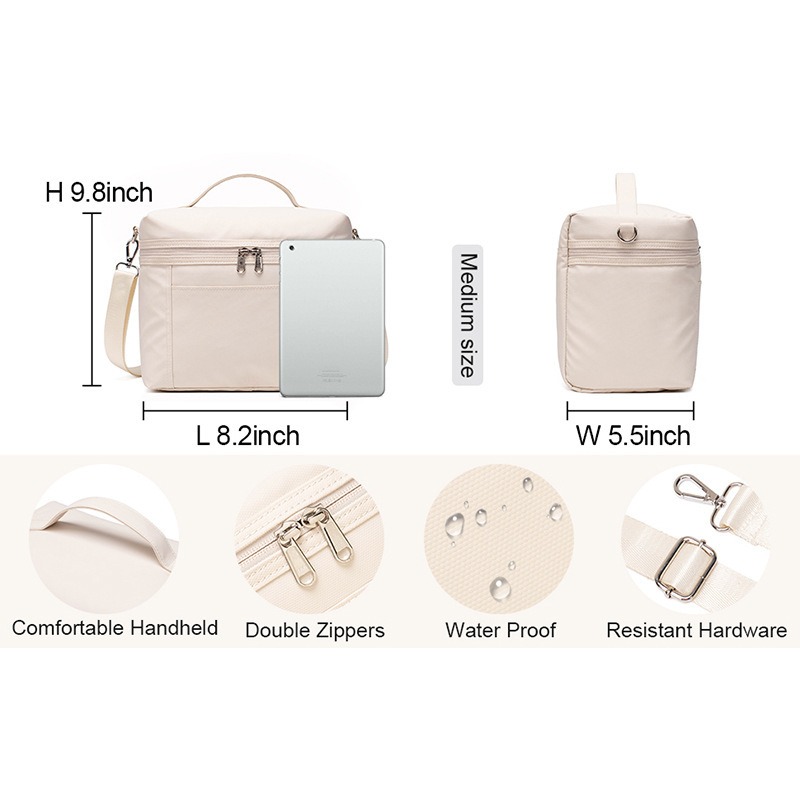 Icedog-insulated lunch bags for women lightweight waterproof cooler bag with nylon exterior thermal lunch box for work, office, picnic outdoor activit