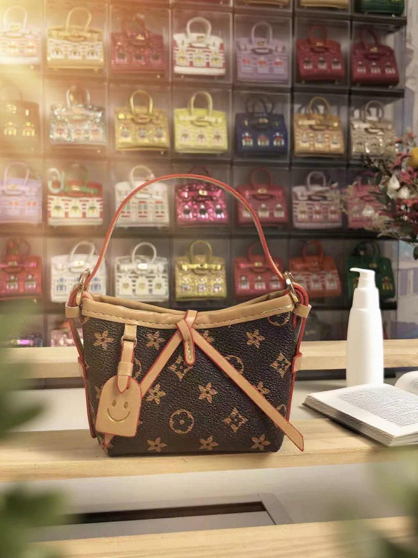 Bestseller Mini Small Vintage Dopamine Niche Color Car Key Pendant Earphone Lipstick Bag Cleo ddmytues