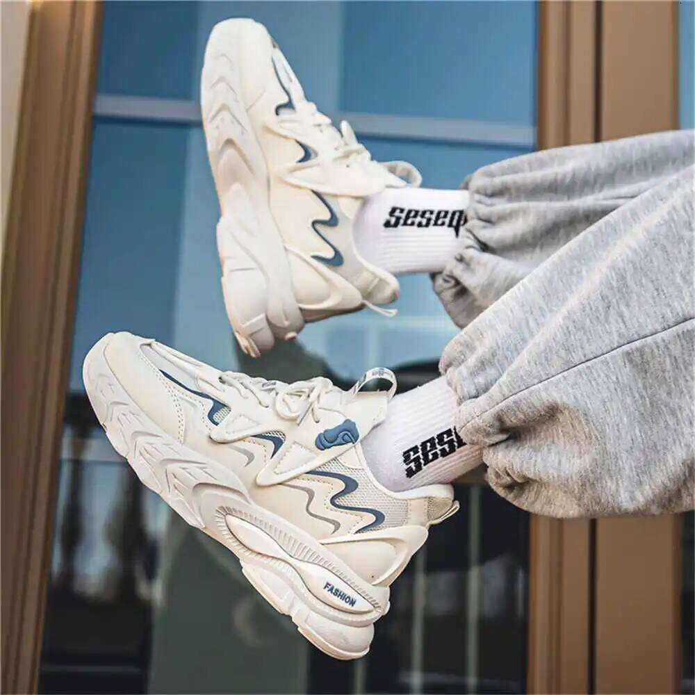 Black Demi-season Sports Boots Men Chunky Ergonomic Shoes Men's Sneakers 43 Due To Super Deals Sho Universal Brand Funky