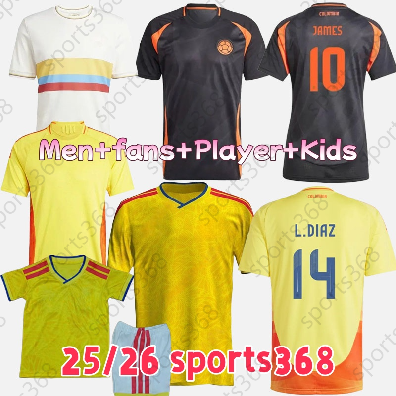 24 25 ColOMbiA JAMES soccer jerseys 2025 26 Centenary Camisetas football shirt CoLUmBIa National Team Home Away Football jersey Shirt Kit Men KIDS Luis Diaz Cordoba