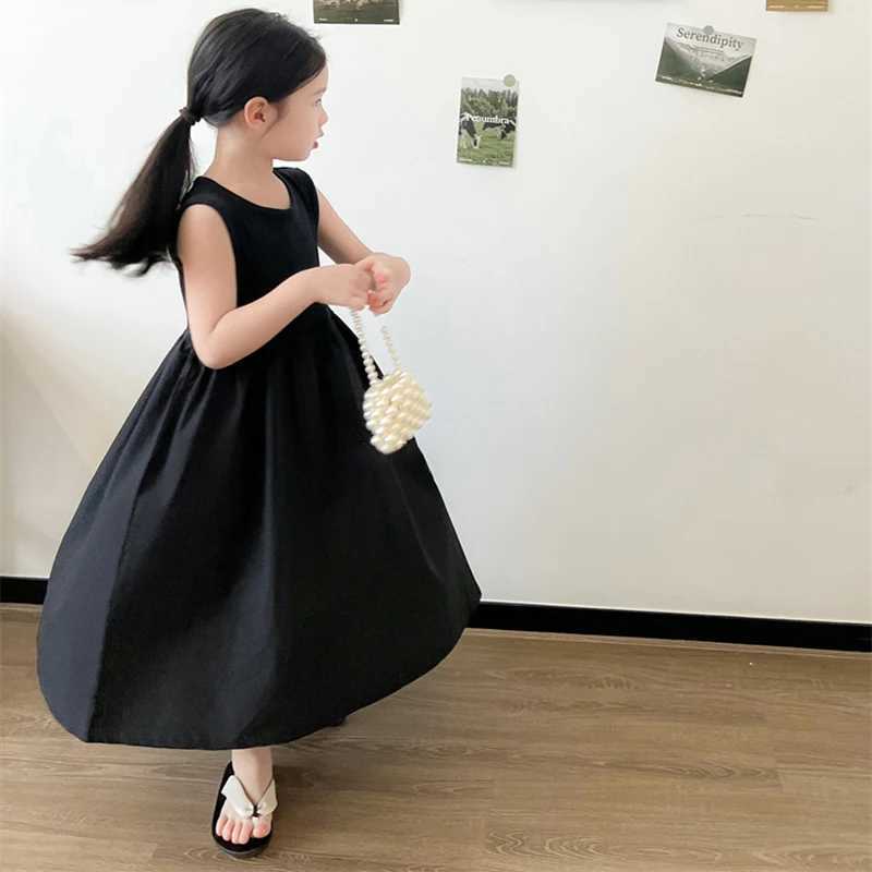 Classic Sleeveless Fluffy Dress for Kids Girls Summer Cotton Soft Casual Fluffy Dress for Sweet Princess Party Traveling Camping C250916