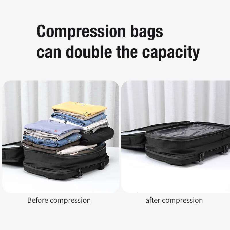 Travel Men Expanded Laptop vacuum compression hiking USB charging Business Large Capacity Backpack For Pumps