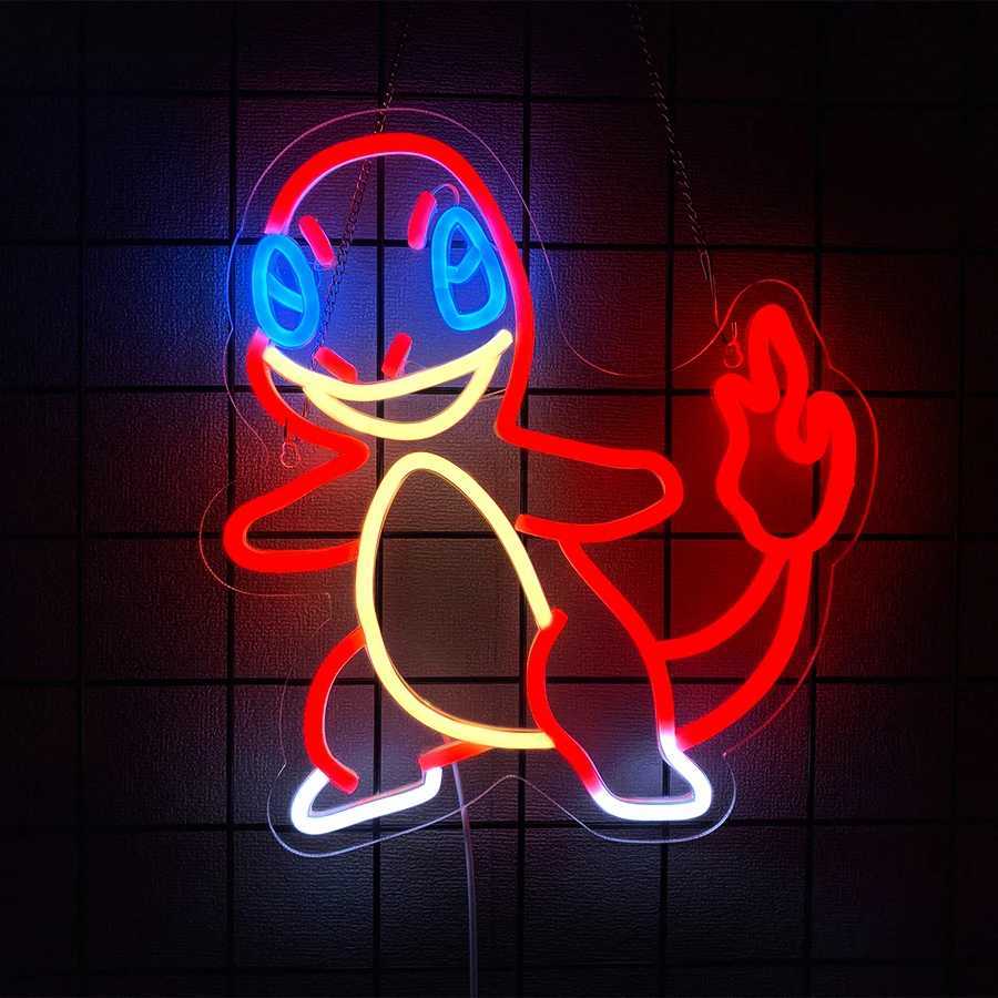 Anime Neon Sign Dinosaurs Neon Sign LED Neon Lights for Bedroom Wall Game Room Party Decor for Kids Boys Man CaveGifts Y250916