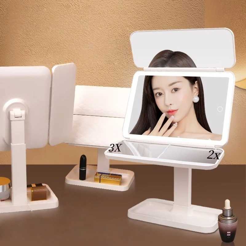 Extensible Makeup Mirror LED Lights Dorm Dressing Mirror Beauty Light up your fill light with Smart Complementary Makeup Mirror C250916