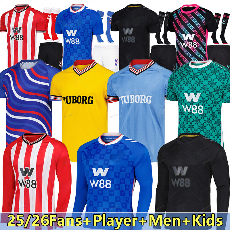 SUNDERLAND 24 25 26 Home Away Football Soccer Jerseys CLARKE DAJAKU EMBLETON EVANS O'NIEN 2025 2026 Football Shirt PRITCHARD Men kids kit
