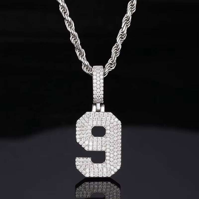 GRA Certified Hip-Hop Men's Initial VVS Letter Ice Out Silicon Stone Pendant