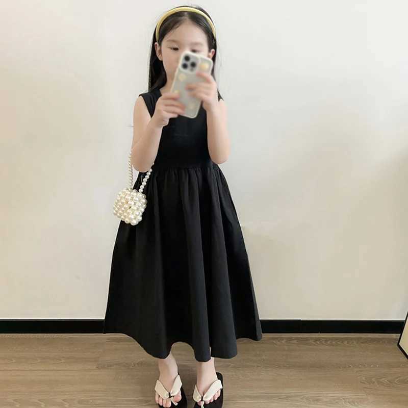 Classic Sleeveless Fluffy Dress for Kids Girls Summer Cotton Soft Casual Fluffy Dress for Sweet Princess Party Traveling Camping C250916
