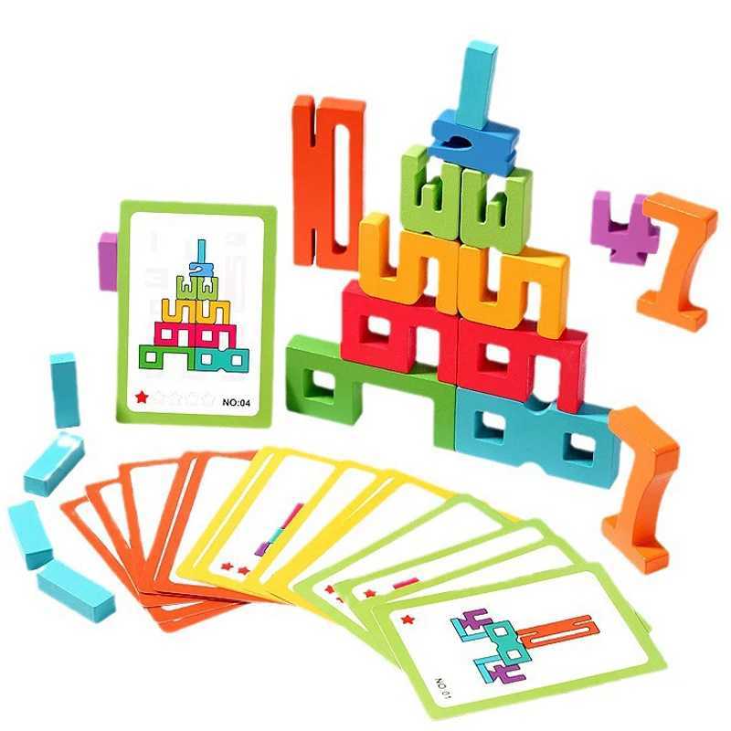 20PCS Wooden Number Stacking BlocksMontessori STEM Educational ToysToddler Learning Gift for Boys Girls Ages 38 Years C250916