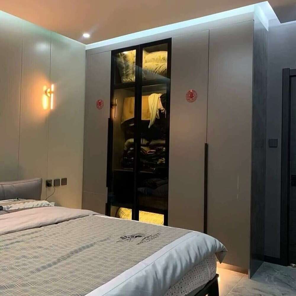 Bedroom Cloakroom Whole House Light Minimalist Style Flat Door Wardrobe Set