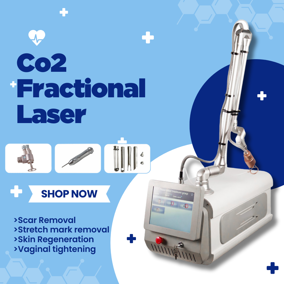 Portable CO2 Fractional Laser Machine for Skin Resurfacing Acne Scar Wrinkle Stretch Mark Treatment