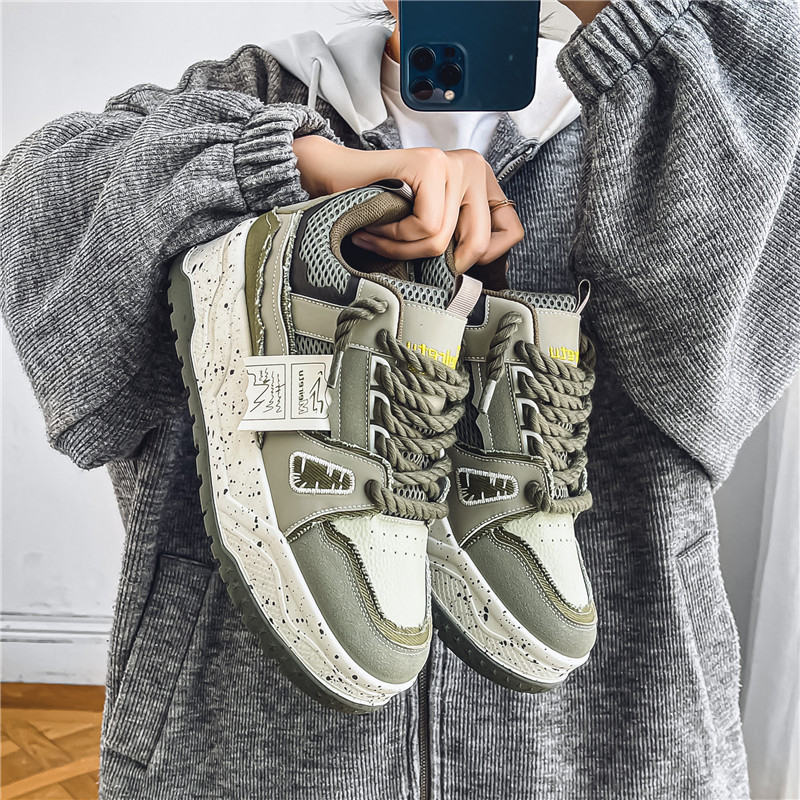 MeiReTu free shipping Running Shoes classic autumn thick soled trendy shoes vintage comfortable breathable height increasing casual sports sneakers