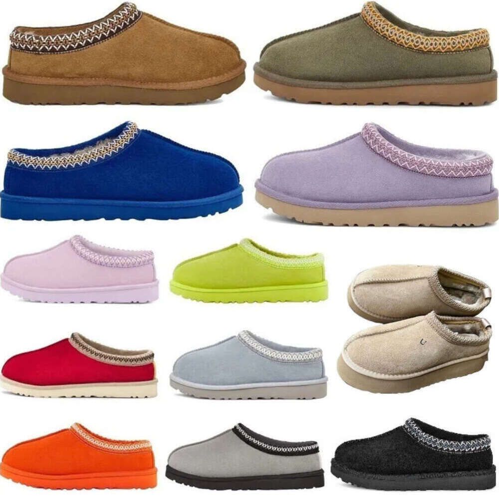 Snow Boots Women Casual Shoes Slipper Braid Comfy Booties Suede Sheepskin Fur Lined Slides Winter Black Chestnut Shoes Ankle Casual