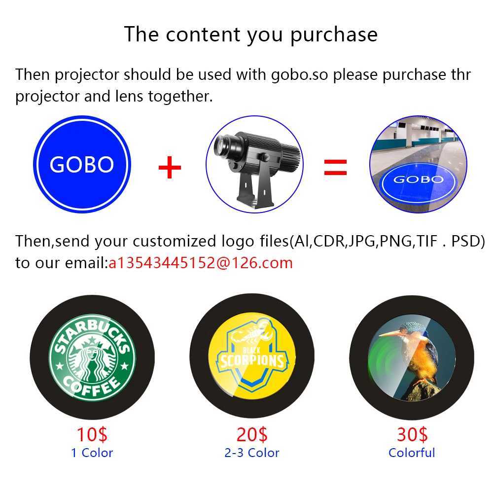 Customized 150W HD Indoor Door Head Outdoor ip67 Waterproof Rotating Advertising Image Projection Lamp Gobo Shop Projector Y250916