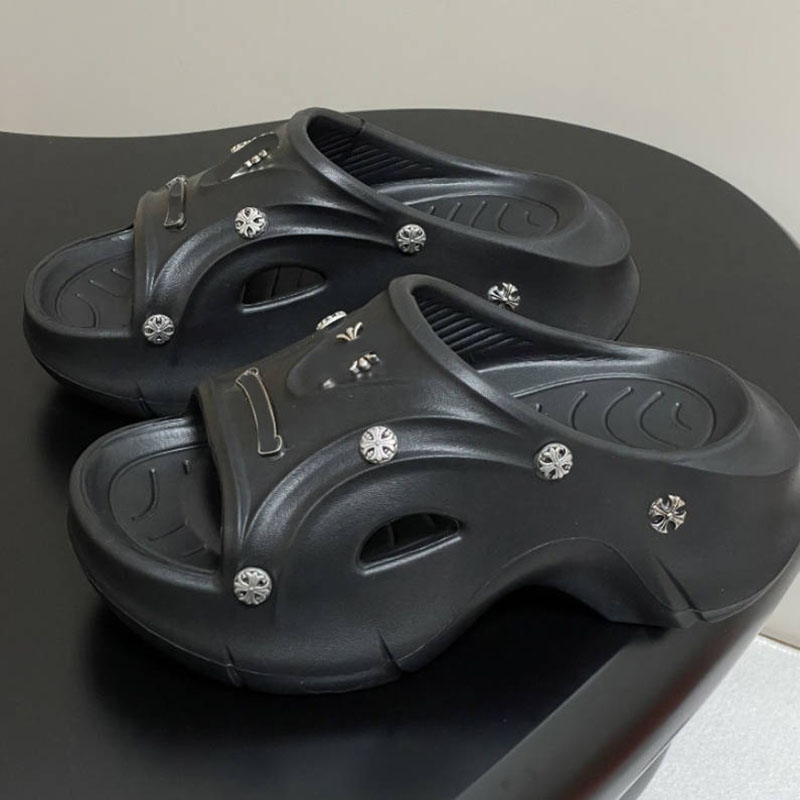 Designer Men's & Women's Slippers CH Orange Steel-Stamped Outdoor Casual Slippers Letter Print