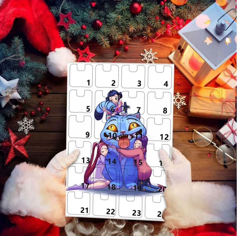 Kpop Demon Hunters Christmas Countdown Blind Box Witch Hunt Calendar Blind Box Backpack Car Keychain Acrylic Pendant