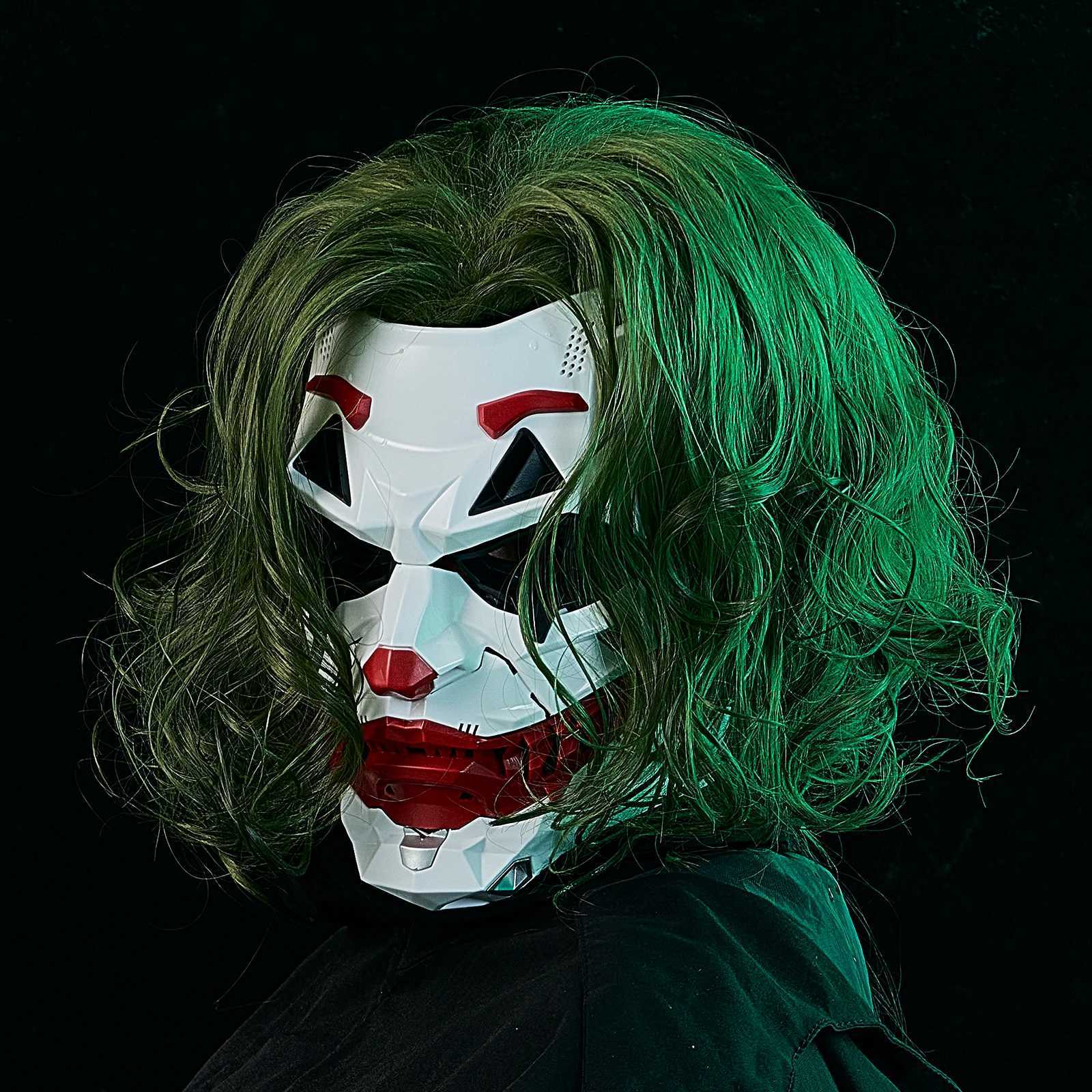 Joker Masks Cyberpunk Masks Clown Braids 2d Cosplay Resin Custom Products Halloween Anime RolePlaying Props And Gifts ToysXJ250916