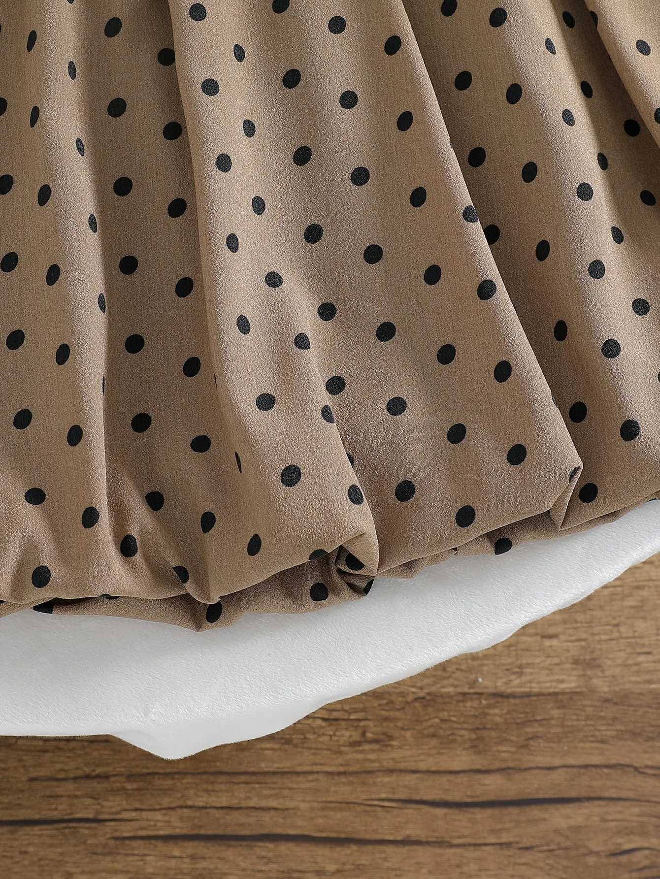 Baby Girls SpingSummer 2025 Sleeveless Fashion Polka Dot Vintage Casual Dress For 16Y Children Outdoor Clothing C250916