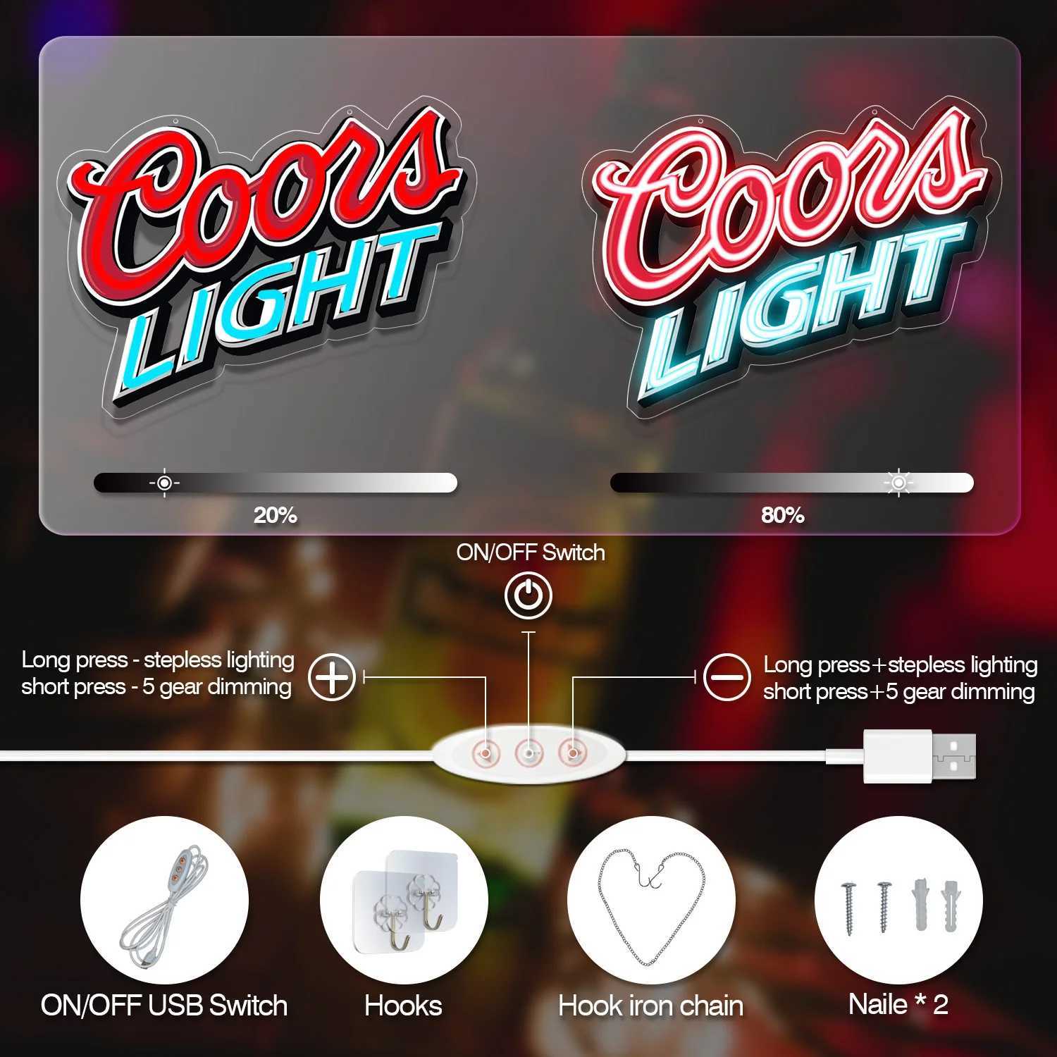 1UV printed art beer bar neon sign decoration used for mens hole bar restaurant Christmas party gift wall decoration neon sign Y250916