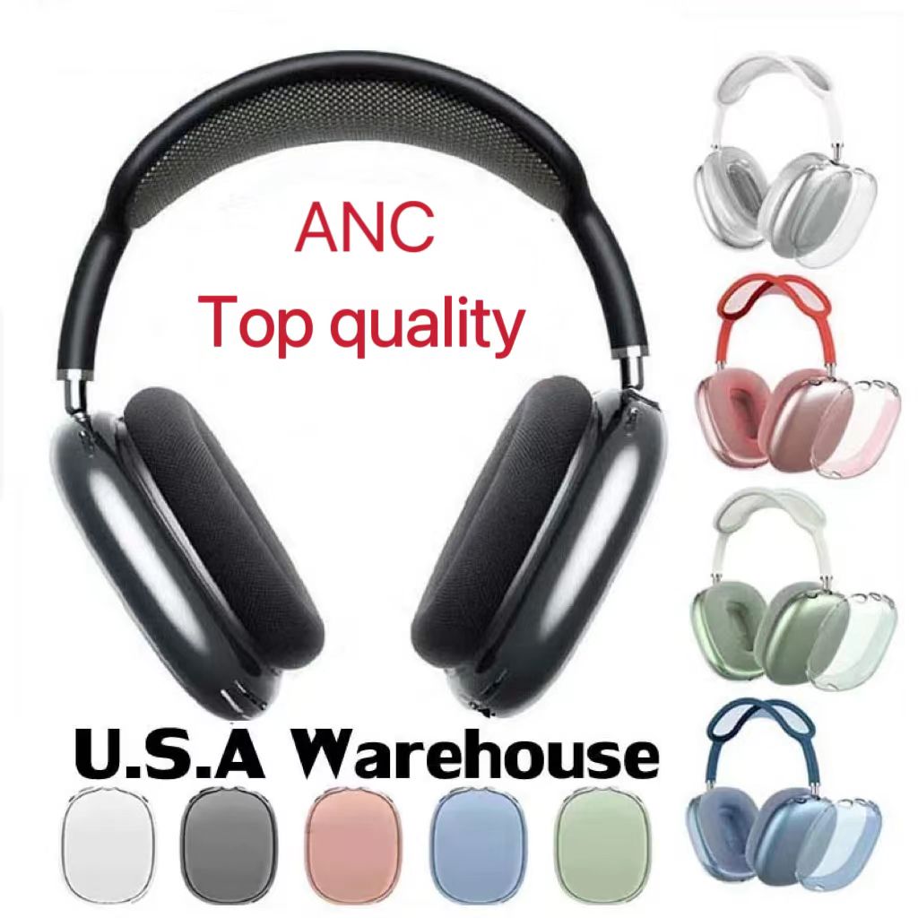 For Airpods Max With noise reduction Headband Headphone Accessories Transparent TPU Solid Silicone Protective case AirPod Maxs Headphones Case