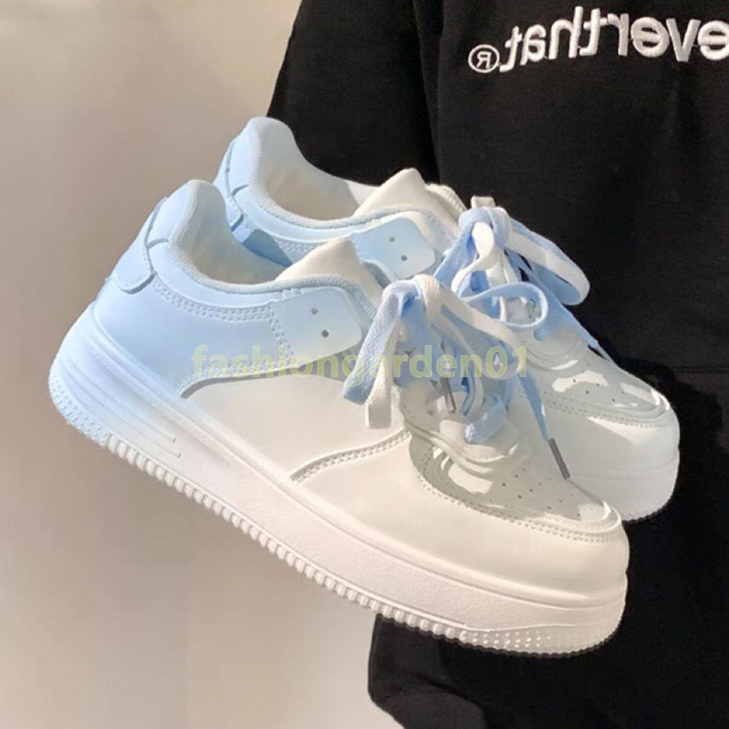 light elegant designer shoes white mesh leather sneakers breathable pink blue purple gradient-color womens trainers size 35-40