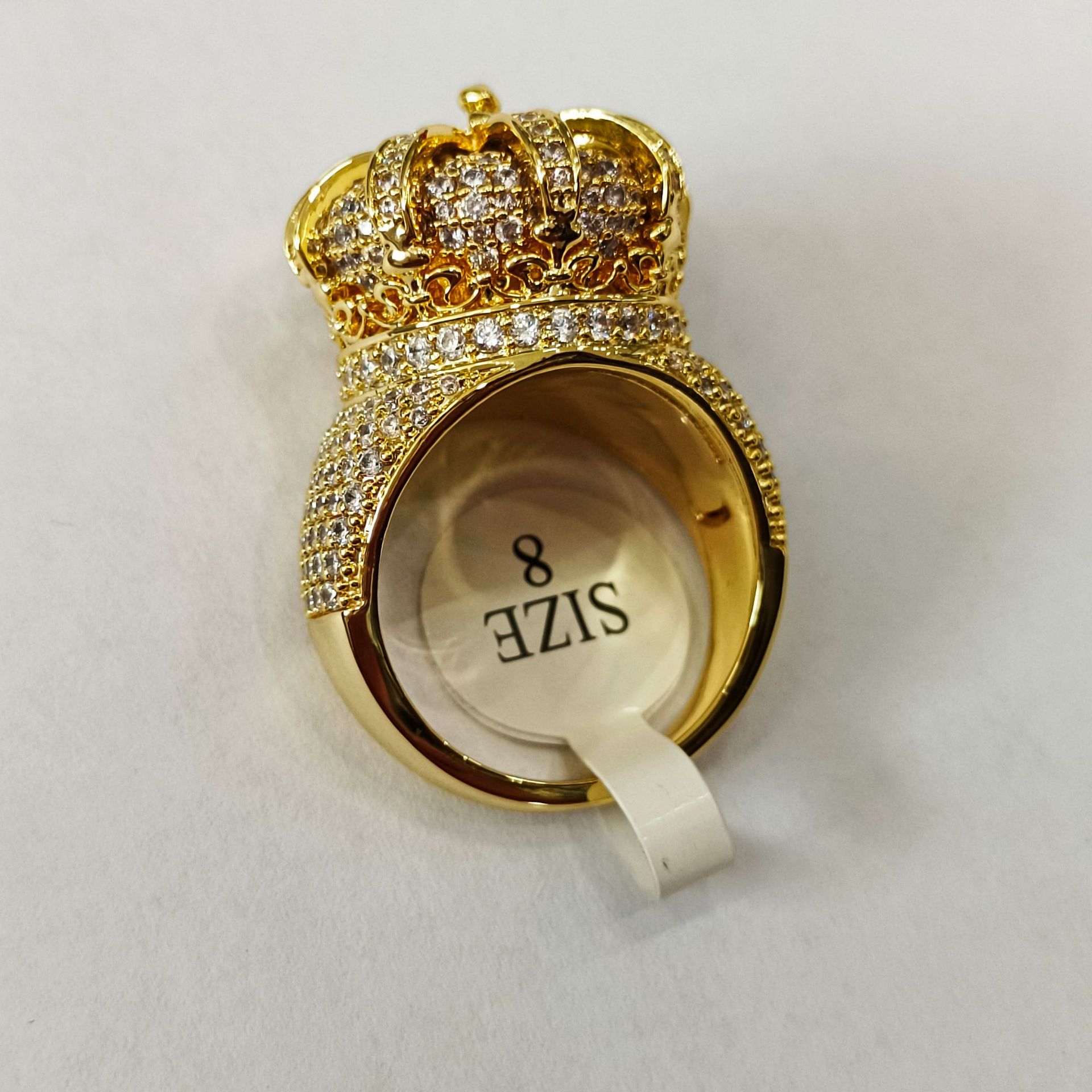 designer ring rings designer for women gold ring Hot selling DiamondStudded Copper Crown Ring Ultra Sparkling Designr Instagram Worthy Hip Hop Ring fo