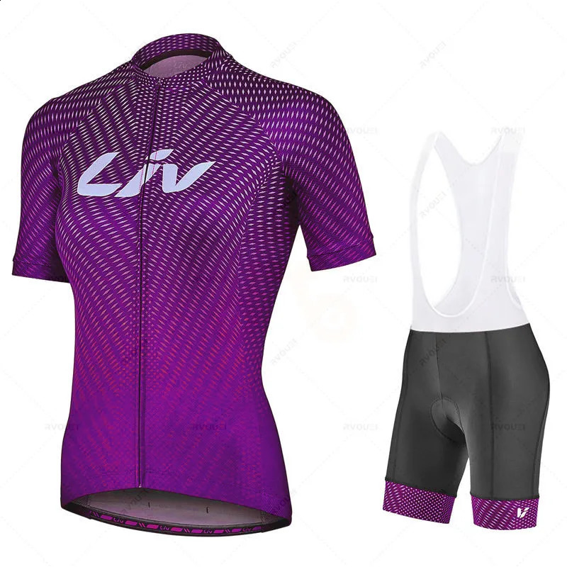 LIV Pro Cycling Jersey Set Woman MTB Bike Clothes Summer Bicycle Clothing Cycling Set Maillot Conjunto Ropa Ciclismo 250915