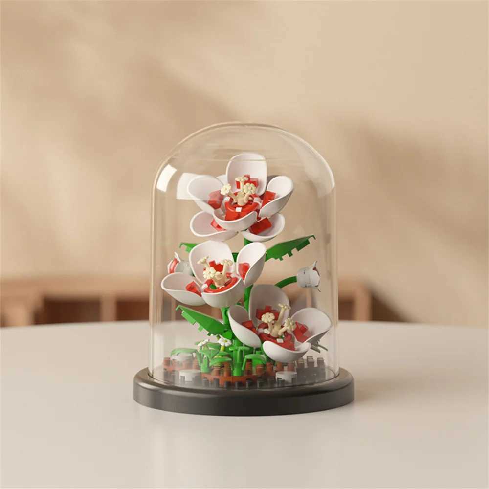 Eternal Flower Bouquet Bonsai Potted Plant Micro Building Blocks Model Home Decoration Toy For Kid Birthday Gift C250916