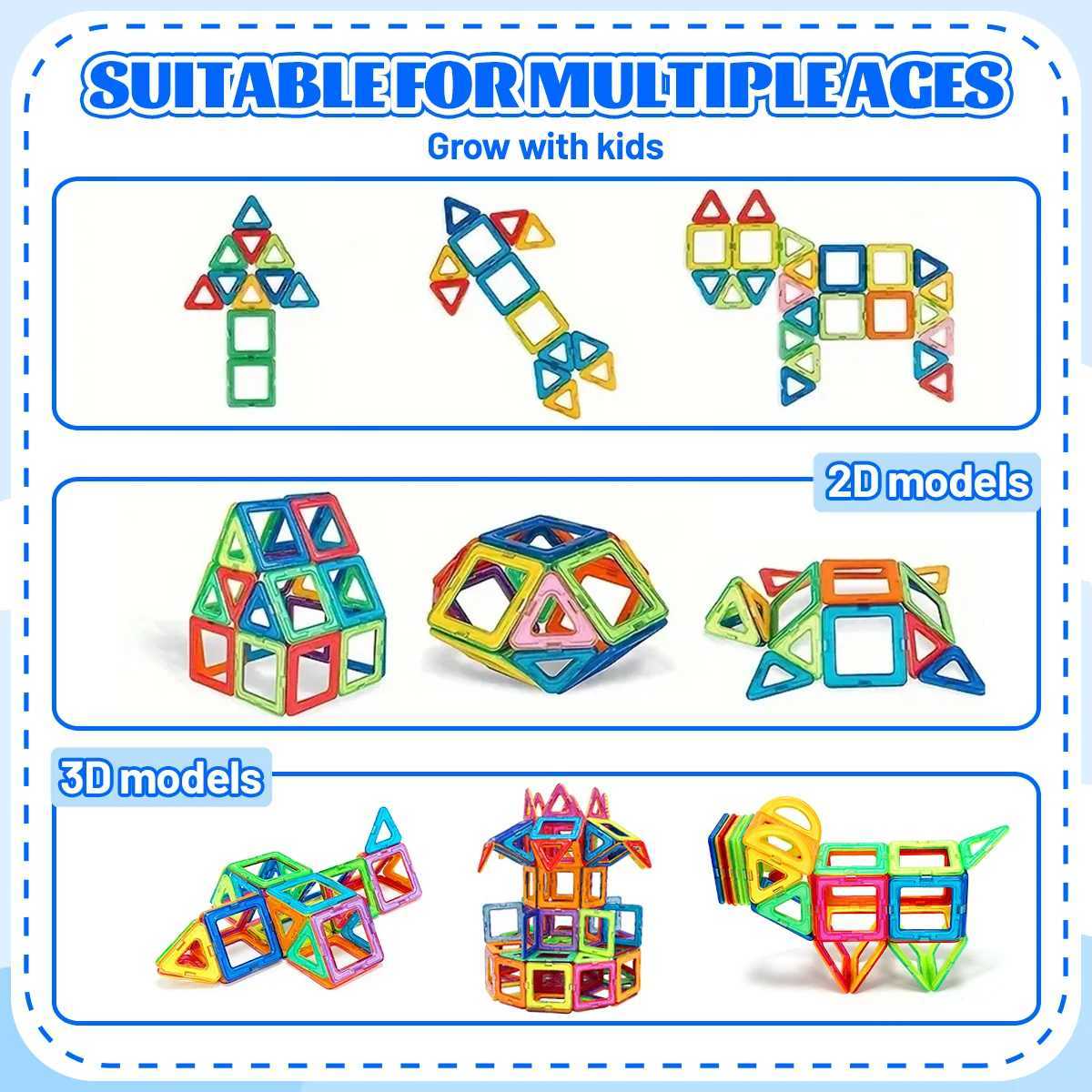 Medium Size Magnetic Building BlockDIY Magnets Toy SetKid Designer Construction Gift for ChildrenBirthday Halloween Gift Toy C250916