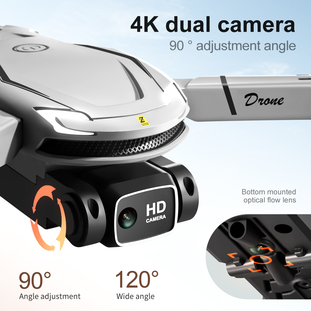 New V88 Drones HD Dual Camera Fixed Height one Click Takeoff And Landing Aircraft Toy Drone 4K Professional Aerial Photography Remote Control Aircraft