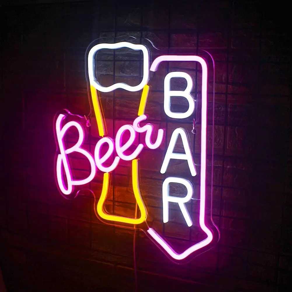 1 beer bar neon sign LED neon light home bar restaurant mens cave coffee shop small bar club party decoration gift Y250916
