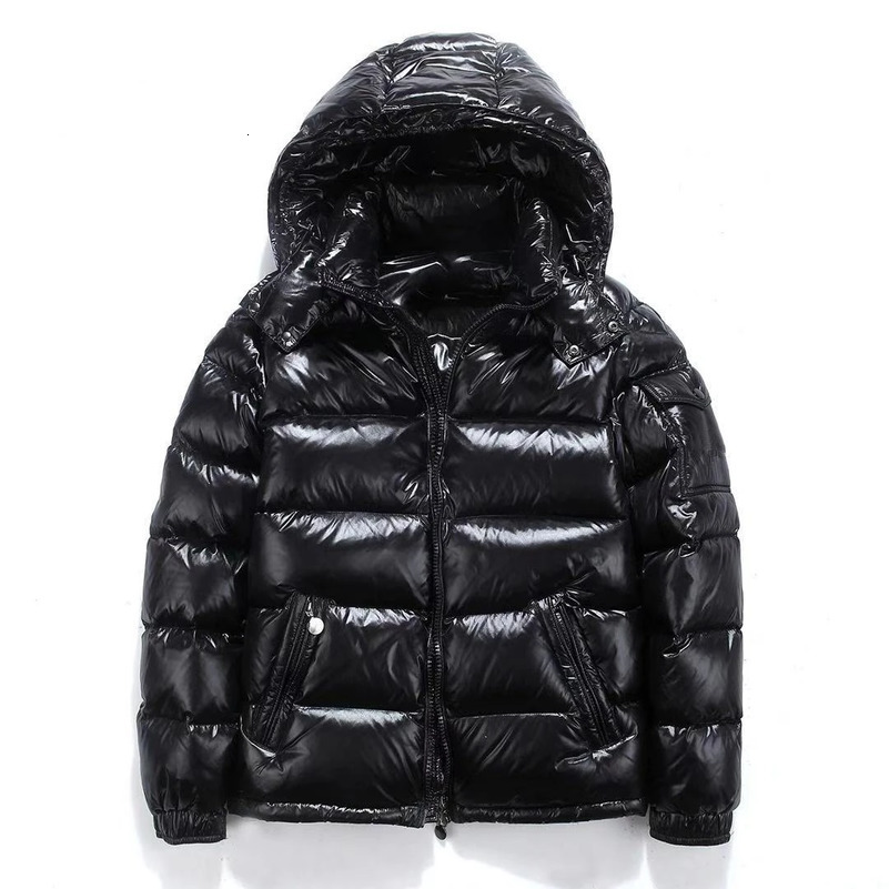 Glossy Down Jackets Men Jackets Short Winter Hooded Women Thickened WarmKeeping ColdProof Long Sleeve Cardigan Jacket 250916