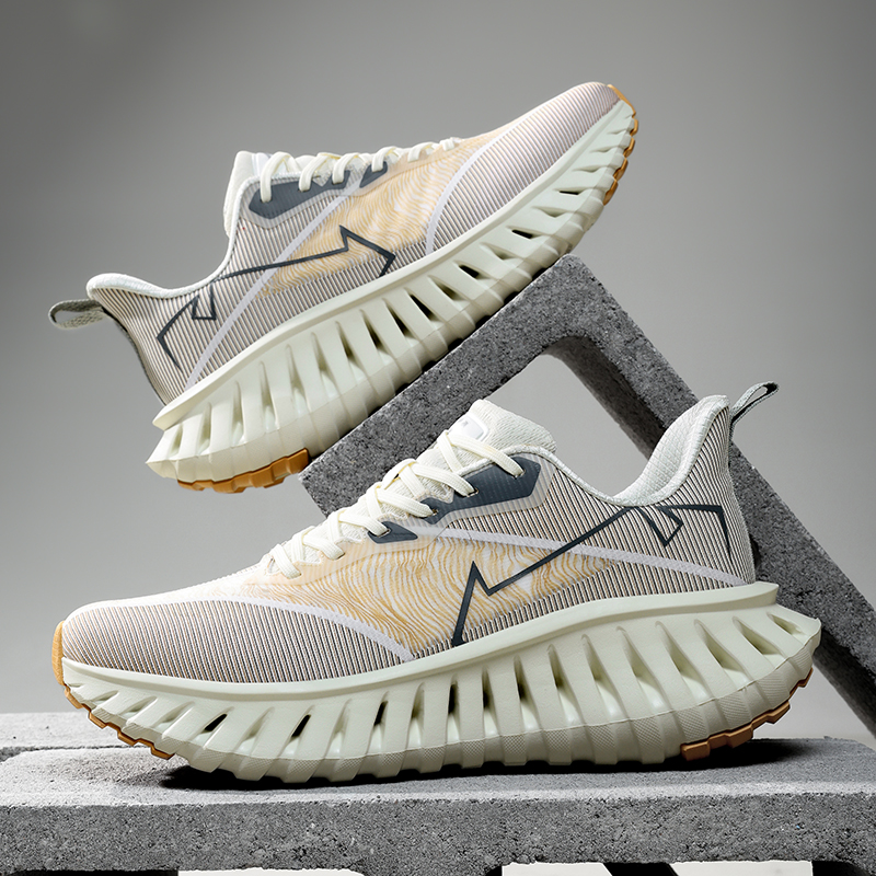 Men's Breathable Mesh Running Shoes for Spring/Summer - Lightweight Cushioned Sneakers