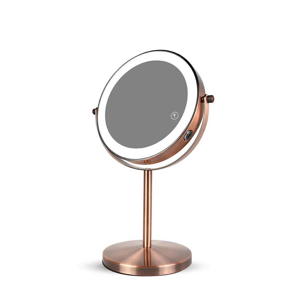 7in 3X Magnifying Cosmetic Mirror with USB Charging Touch Bath Vanity Dimmer Switch Make up Double Side Desktop Mirror C250916