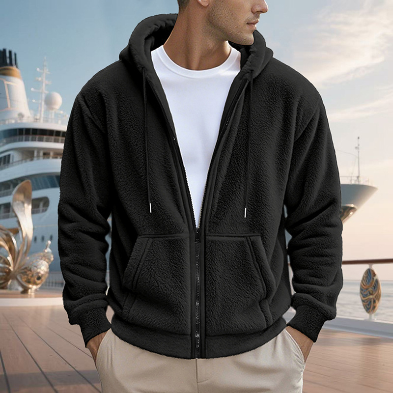 Fleece Tops Jackets Men Clothing New Spring Men Zipper Sportswear Sweatshirts High Quality Male Outwear Solid Casual Cardigan Sweatshirts hoodies