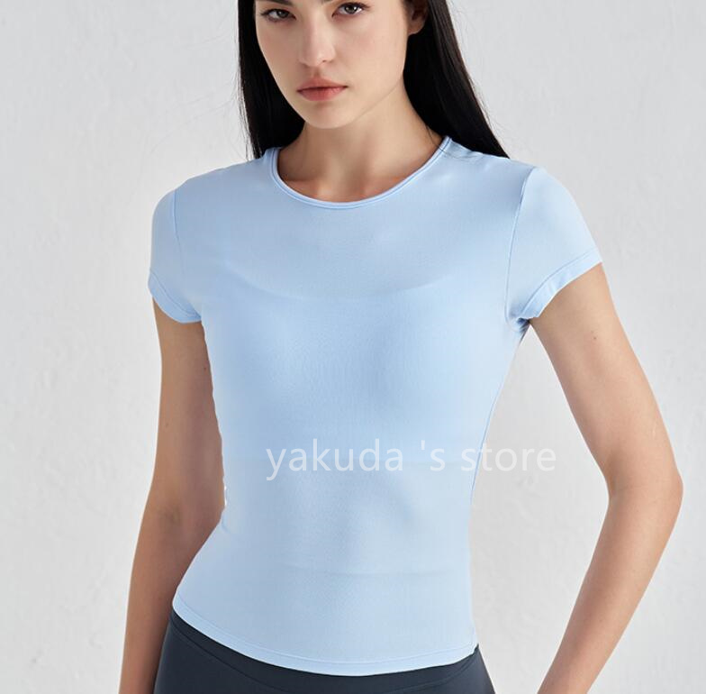 Comfortable Sports Short Sleeved Fitness Top Casual Yoga Suit Waist Slimming Yoga T-shirt for women Aerobics Gymnastic Pilates Tops Mysterybox Store