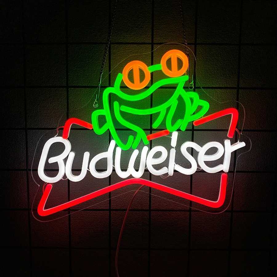 Budweiser Neon Signs For Wall DecorLED Neon Light for Bedroom Man CaveBarPubBistroGarageStoresRestaurant Birthday Gifts Y250916