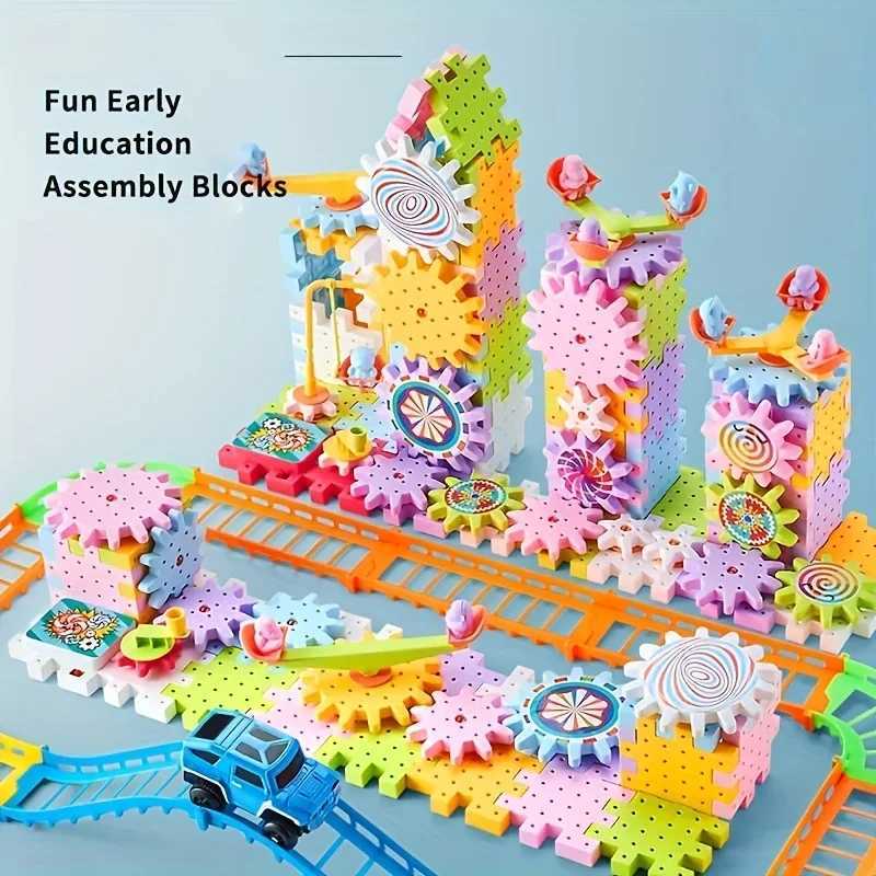 Hot 83263 PCS Electric Gears 3D Puzzle Model Building Kits Plastic Brick Blocks Educational Toys For Kids Children Xmas Gifts C250916