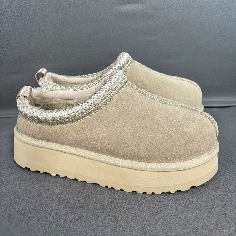 Designer Leopard Tazz Slippers Tasman Boots Women Mens Ultra Mini Snow Boot Winter Fur Slides Mustard Seed Sand Suede Leather Slip-on Size 35-45
