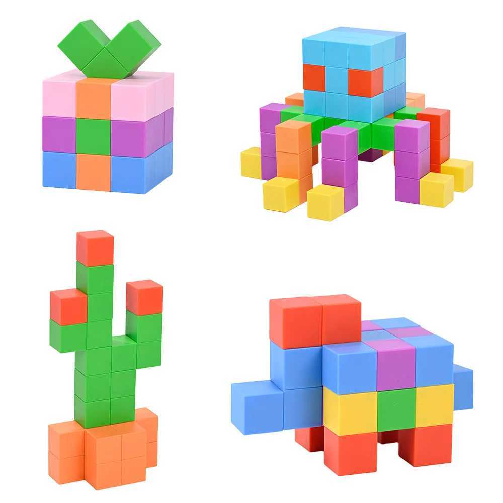 25cm Magnet Building Blocks Educational Toys Plastic Puzzle DIY 3D Magnetic Cubes Christmas Gifts for Toddler Kids C250916