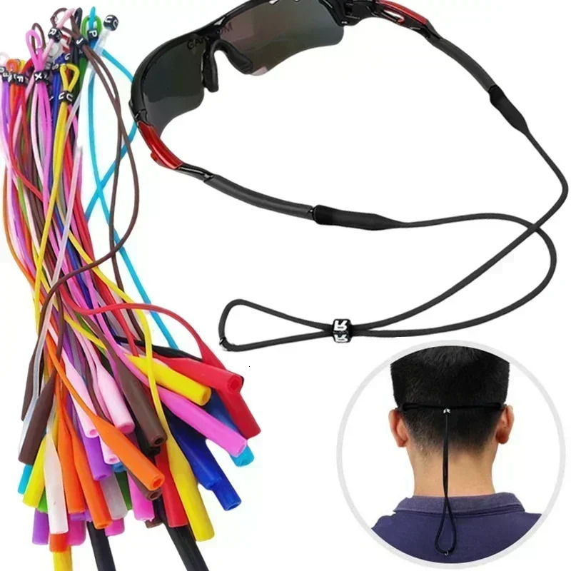 31pcs Candy Color Elastic Silicone Eyeglasses Straps Sunglasses Chain Sports AntiSlip String Glasses Ropes Band Cord Holder250915