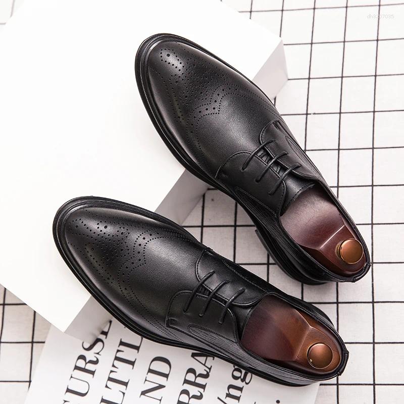 Dress Shoes Professional Men Fashion Leather Brand Sneakers Breathable Male Luxury Suit Casual Business Formal