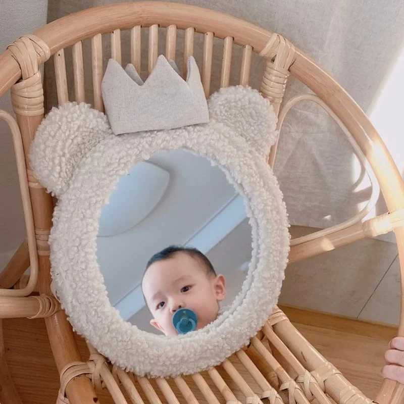 Baby Child Reflector Korean Ins Bear Crown Mirror Childrens Room Clothing Store Decoration Pendant Photo Studio Shooting Mirror C250916