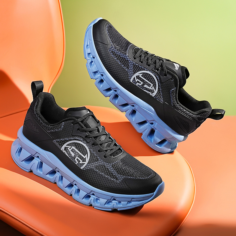 Men's Breathable Mesh Athletic Shoes with Shock Absorption for Outdoor Running - Spring/Summer