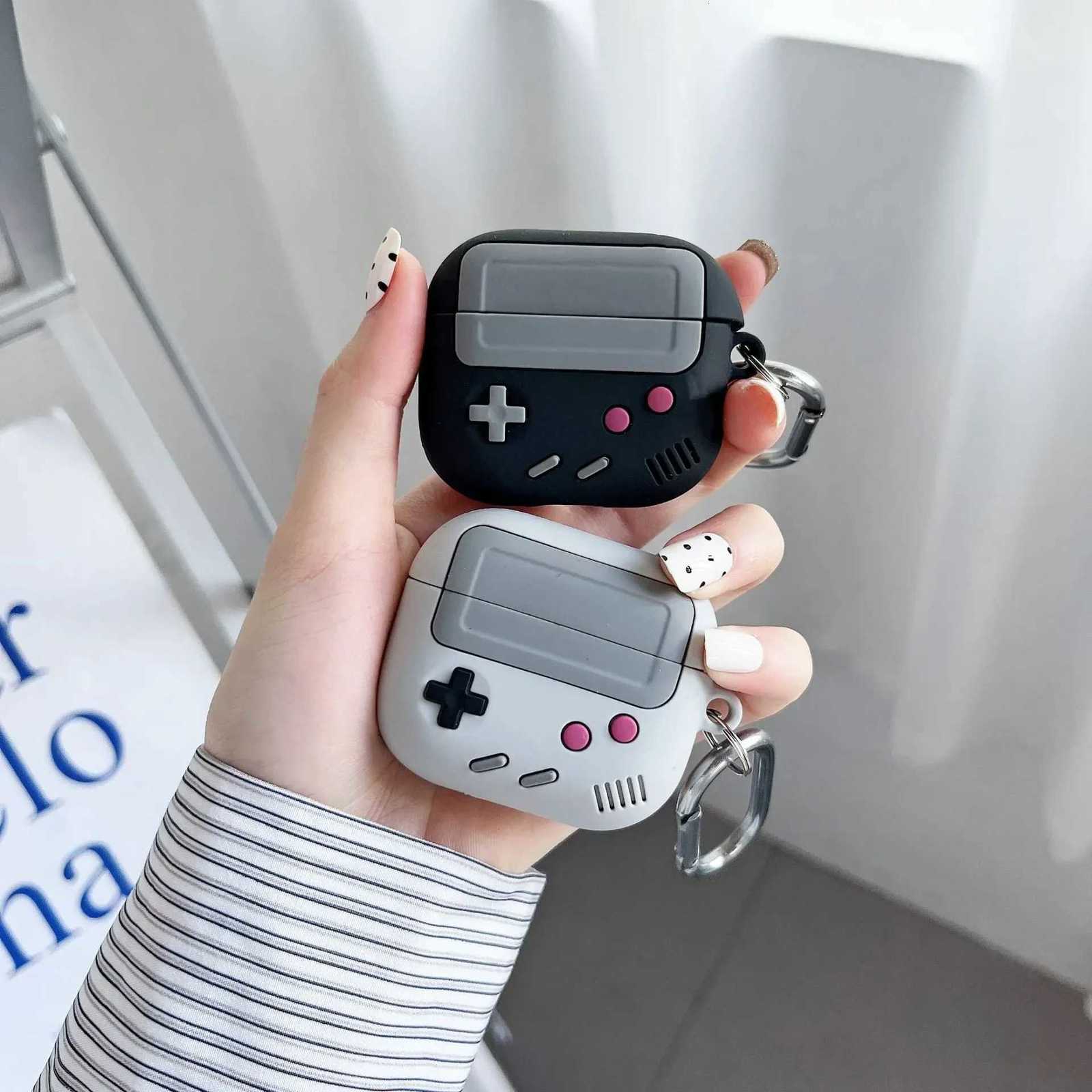 Fashion Retro Game Earphone Case for Airpods 1 2 Pro 3D Gameboy Silicone Headphone Cover For Airpods Pro2 Air pods 3 With HookXJ250916