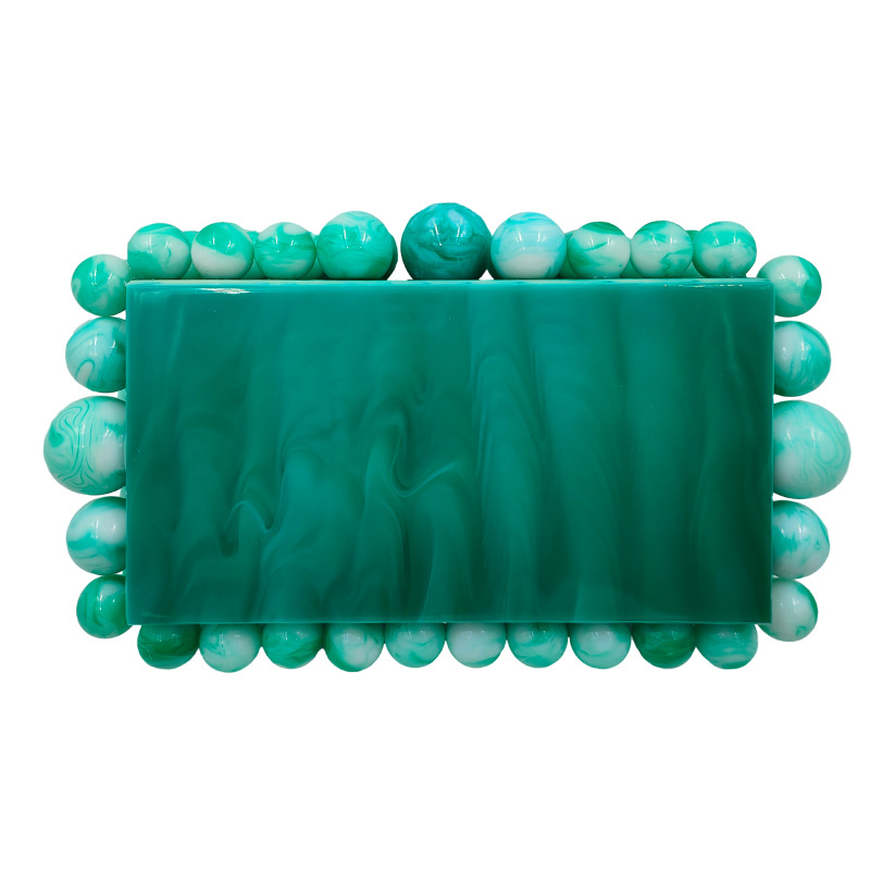 Chic Womens Marbled Design Acrylic Clutch with Glittery Detail Perfect Party Accessory