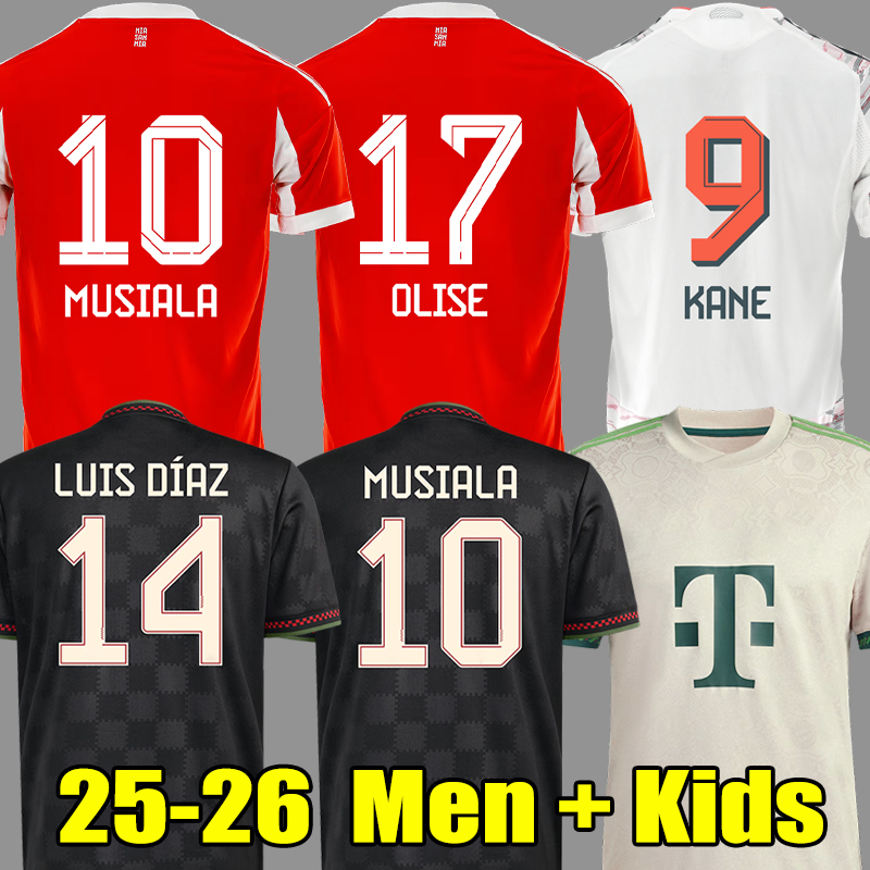 Deutscher Meister 25 munich soccer jerseys KANE BAYERNS LUIS DIAZ MUSIALA OLISE Kingsley shirts kimmich bayernmunich 25 26 men kids kits Oktoberfest trikot