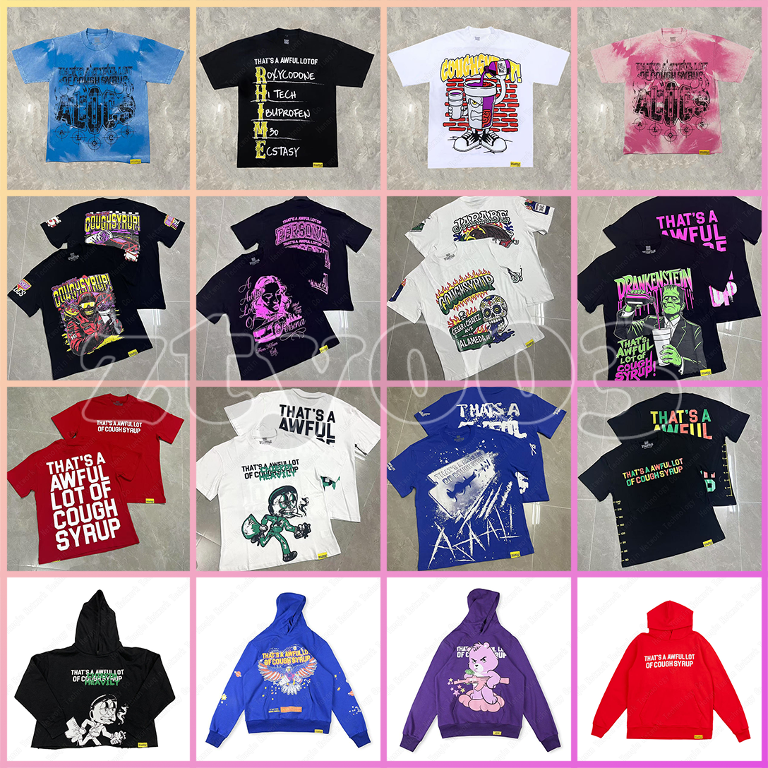 Designer Thats a awful lot of caugh syrup T Shirt Fashion Classic Mens Tshirt Beach Hipster Fabric Stree Printing graphic tee y2k shirt coughsyrup hip hop hoodie