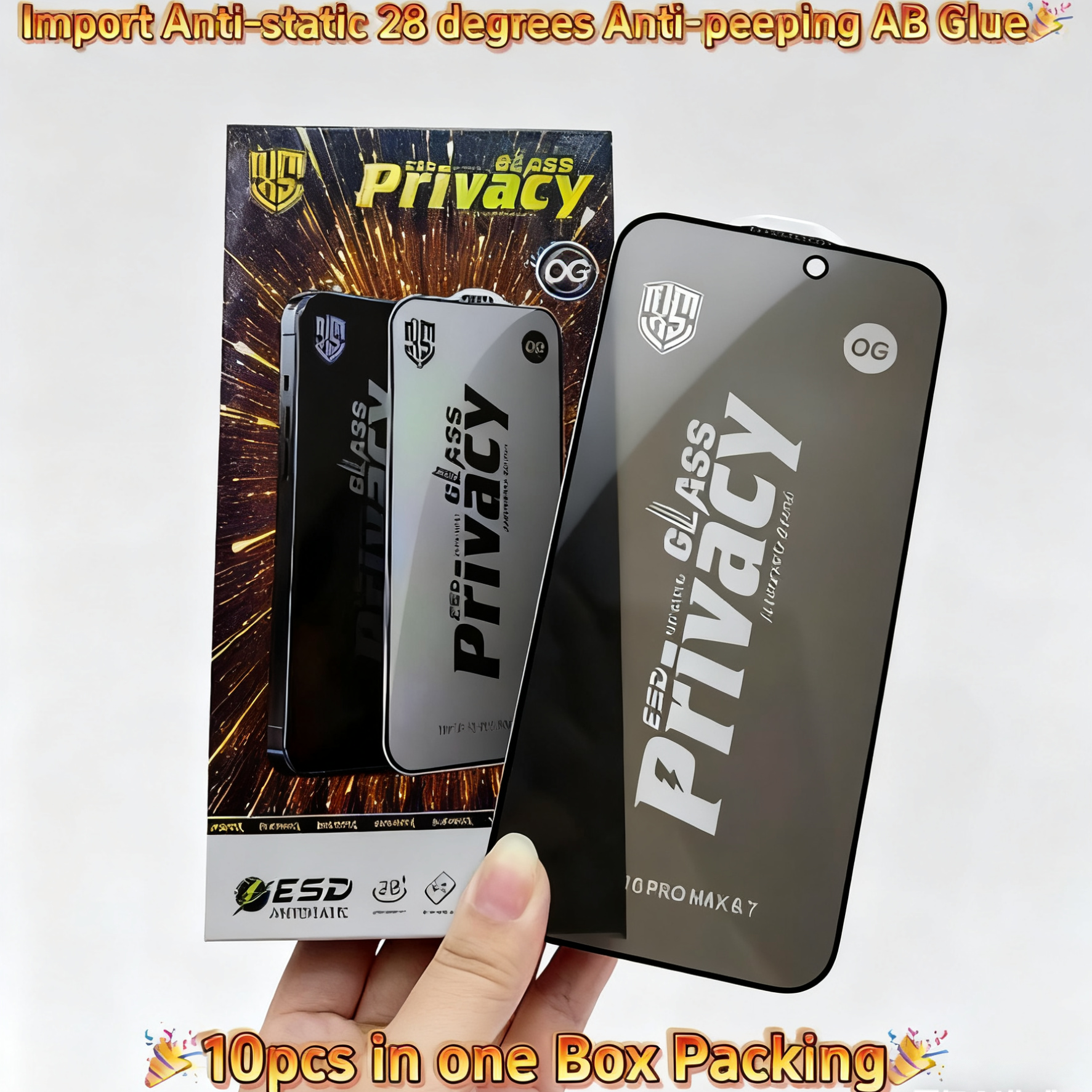 Privacy Tempered GLASS screen protector guards for iphone 17 16 15 14 13 12 11 7 8 X pro plus max mini se XR XS,10pcs/lot