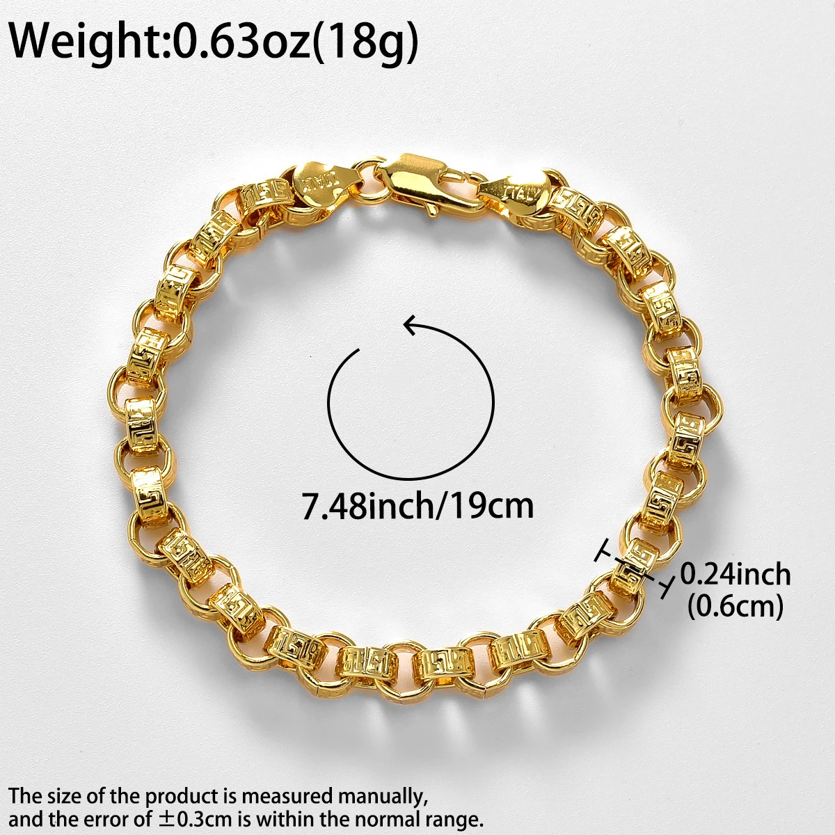 Gold Plated Italy 750 Bracelet Copper Braided Shaped Bracelet HipHop Daily Men Women Jewelry Accessories For Friends Gifts 250915